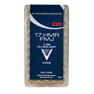 CCI 17 HMR FMJ 20 GR FMJ (50 pk.) CCI 17 HMR FMJ 20 GR FMJ (50 pk.)