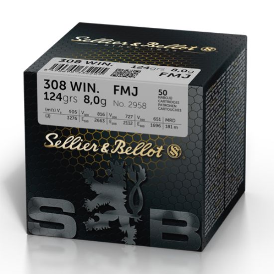 S&B 308 Win 124 FMJ  (50 pk.)