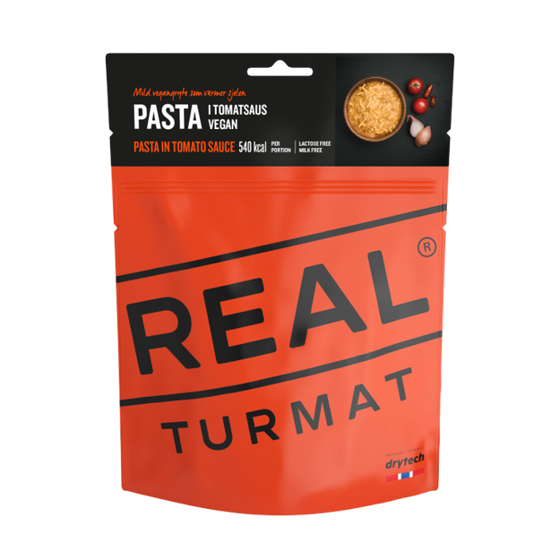 REAL Turmat Pasta i tomatsaus vegan
