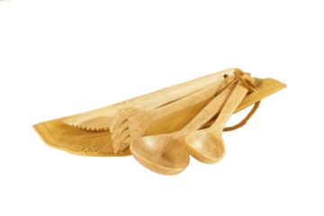 Trebestikk i skinnpose Trebestikk i skinnpose