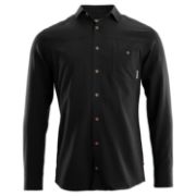 Woven Wool Shirt, Man Jet Black 2XL