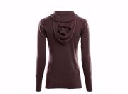 Bilde av WarmWool Hoodsweater Woman Fudge / Red Ochre XS
