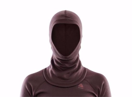 Bilde av WarmWool Hoodsweater Woman Fudge / Red Ochre M