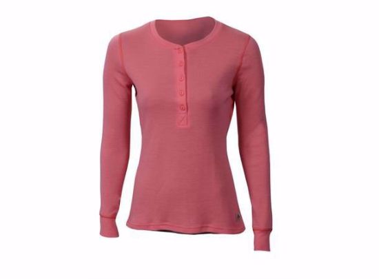 Bilde av WarmWool Granddad shirt, Woman Red Ochre XS