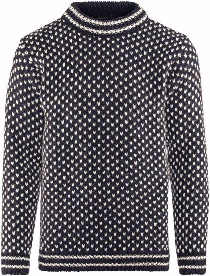 Bilde av NORDSJØ SWEATER CREW NECK DARK BLUE/GREY XS