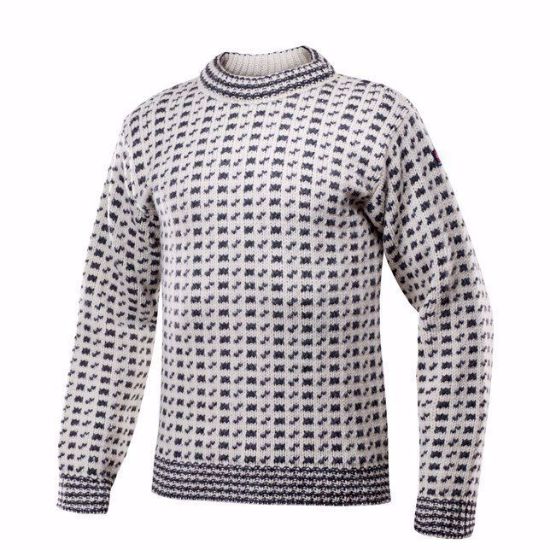 Bilde av ORIGINAL ISLENDER CREW NECK OFFWHITE/ANTH. XS