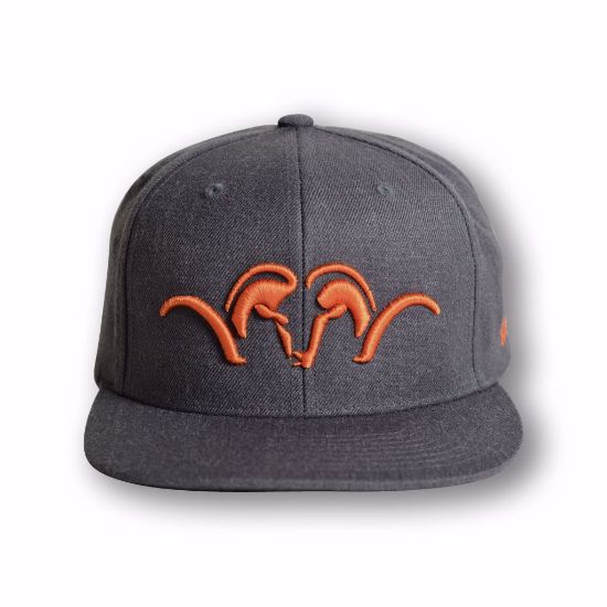 Bilde av Blaser Cap "Flat Snapback" - Grey with Orange Argali Logo
