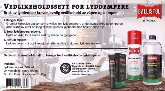 Bilde av Ballistol Lyddemper Vedlikeholdsett