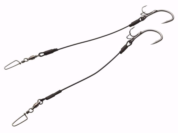 Bilde av Kinetic Big Fish Stinger 200lbs 200mm #9/0 Black 2pcs