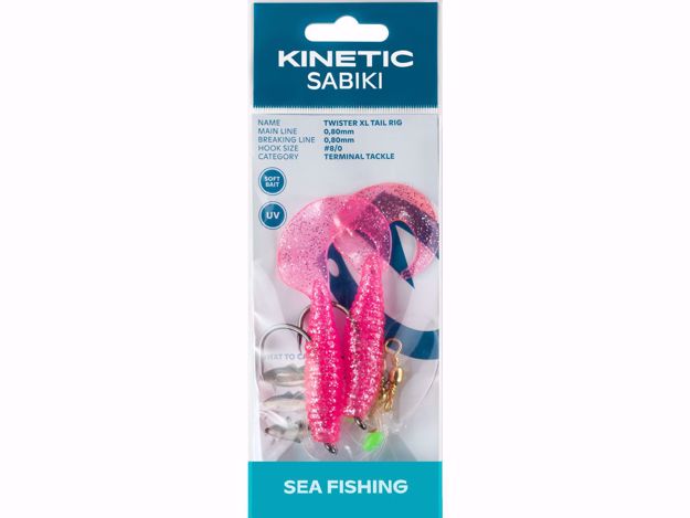 Bilde av Kinetic Sabiki Twister XL Tail #8/0 Pink/Silver