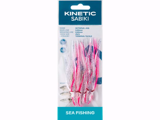 Bilde av Kinetic Sabiki Octopus L #6/0 Pink/Glow