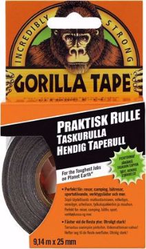 Vis detaljer for Gorilla tape sort "Handyroll" 25mm Bilde av Gorilla tape sort "Handyroll" 25mm
