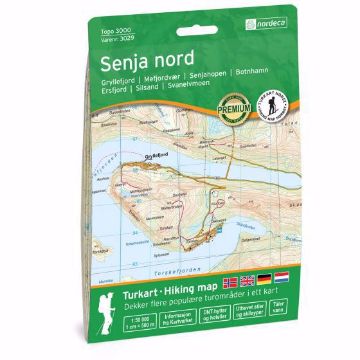 Vis detaljer for Senja Nord Hiking map Bilde av Senja Nord Hiking map