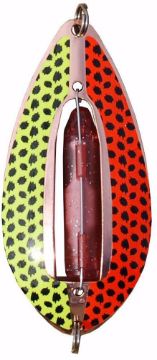 Vis detaljer for Muskus copper 98mm with yellow and red sticker black dots Bilde av Muskus copper 98mm with yellow and red sticker black dots