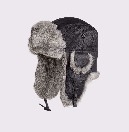 Bilde av MJM Pelslue Kanin / Skinn  Black/Greymel M