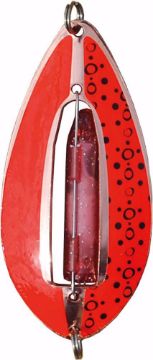 Vis detaljer for Muskus silver 98mm with red sticker and black dots Bilde av Muskus silver 98mm with red sticker and black dots