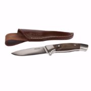 Bilde av Blaser Jakt Kniv - 11cm blad, valnøttskaft og lær slire 
