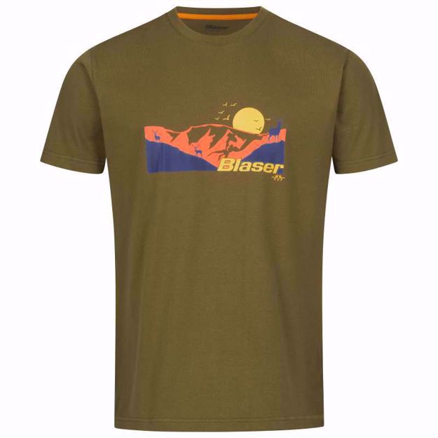 Bilde av Blaser Hr Allgäu Mountain T-shirt - Dunkel Olive