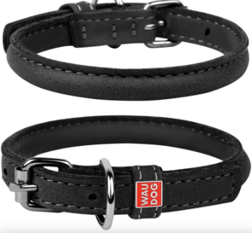 Vis detaljer for Collar Rundsydd lærstrup "Waudog Soft" enkel 53cm svart  Bilde av Collar Rundsydd lærstrup "Waudog Soft" enkel 53cm svart