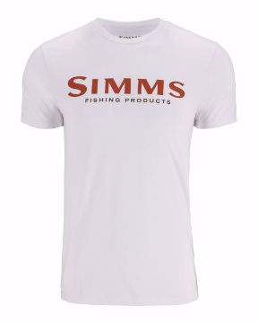 Vis detaljer for Simms Logo T-shirt White  Bilde av Simms Logo T-shirt White