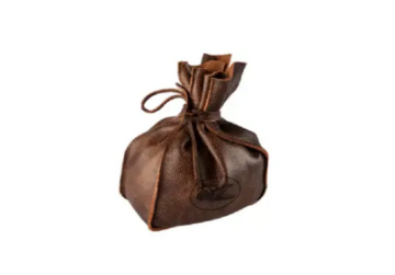 Vis detaljer for Lærpose for kaffe Bilde av Lærpose for kaffe