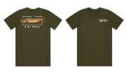 Bilde av Primal Artist Tee Brown Trout Olive OneColor S