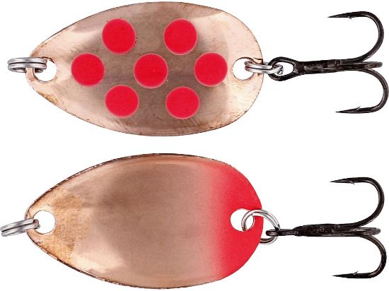 Bilde av F-031 FIDUSEN 3.2CM 2.8G COPPER/RED DOTS (METALLIC)