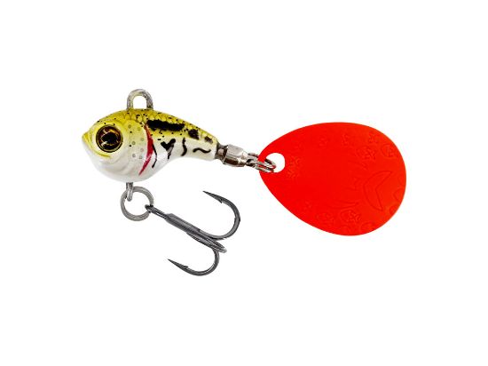 Bilde av DROPBITE TUNGSTEN SPIN TAIL JIG 1,8CM 9G PEARL STICKLEBACK