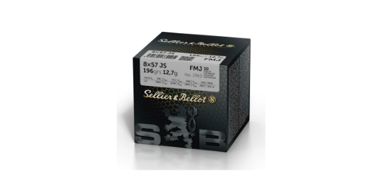 Bilde av S&B 8X57 IS 196GR FMJ (50 pk.)