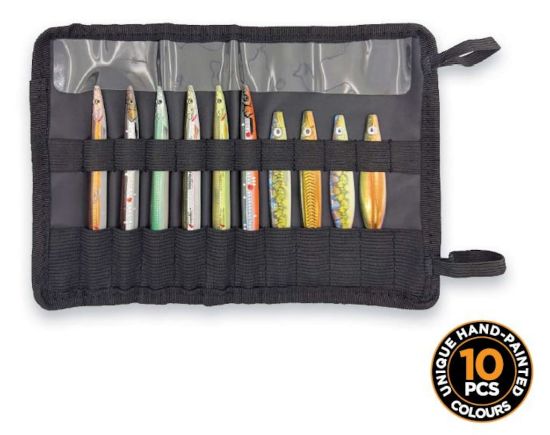 Bilde av Savage Gear Lt Sandeel 10-Pack med Seeker Pouch
