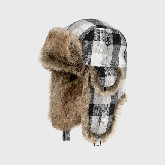 Bilde av MJM Trapper Rex 32 Faux Fur Grey Check S