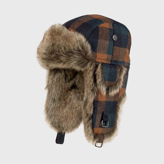 Bilde av MJM Trapper Rex 32 Faux Fur Rust check S
