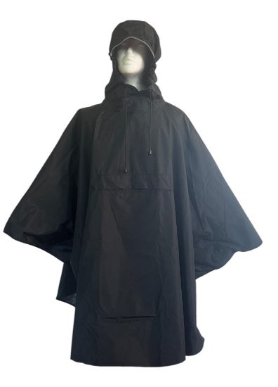 Bilde av Eco Friendly Regn Poncho Svart