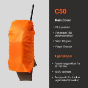 Bilde av Vorn C50 Rain Cover 50L Orange 50l