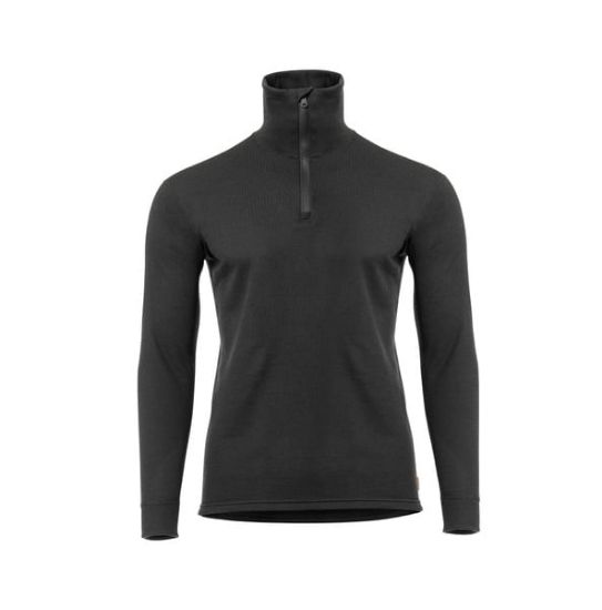 Bilde av Aclima Wool Terry Polo /zip Black Jet Black L