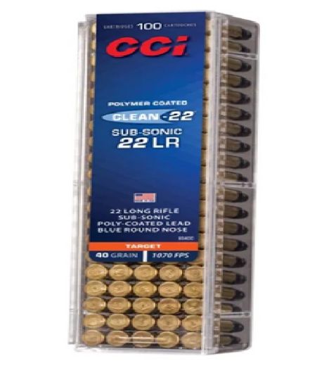 Bilde av CCI CLEAN .22LR BLUE SUBSONIC 40GR. LRN ( 100 pk.)